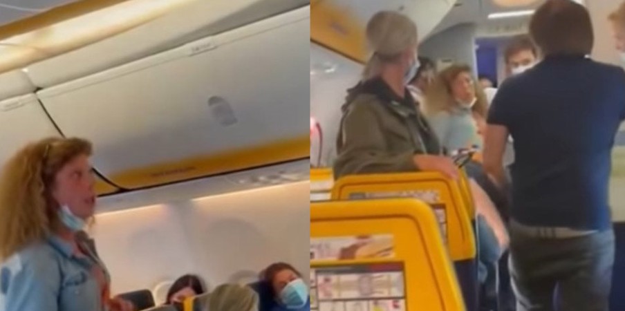 Χαμός σε πτήση Ιμπιζα - Μιλάνο: Ιταλίδα αρνήθηκε τη μάσκα και... μαλλιοτραβήχτηκε με επιβάτες - ΒΙΝΤΕΟ